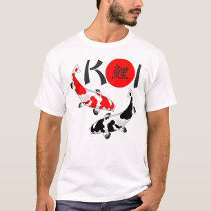 KOI - Nishikigoi Bekko weißer roter Schwarzes 1 T T-Shirt