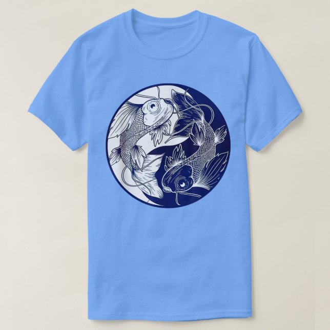 Koi Opposite Yin Yang Asian Carp Flower Japanese K T-Shirt (Design vorne)