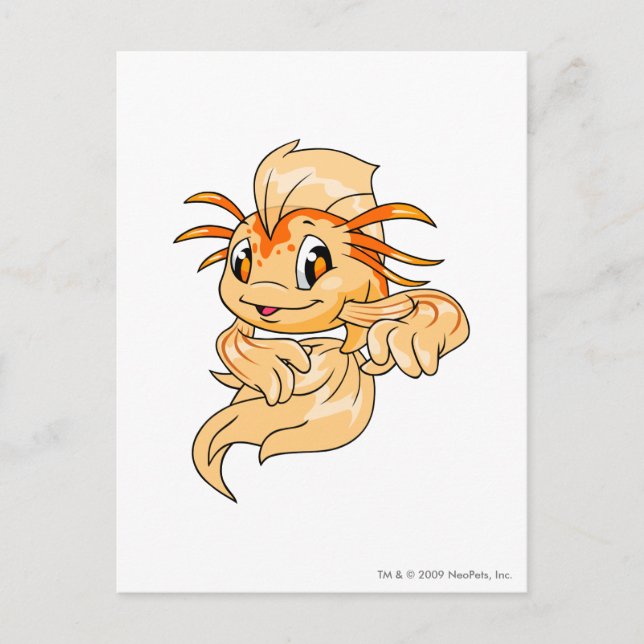 Koi Orange Postkarte (Vorderseite)
