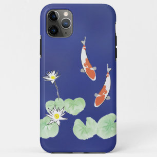 Koi Pond Blue iPhone Tough Case