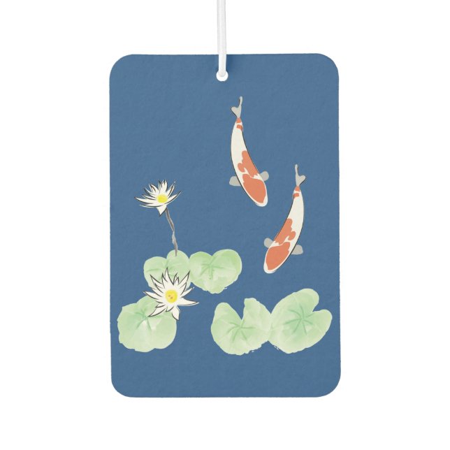 Koi Pond Car Air Freshener Autolufterfrischer (Vorderseite)