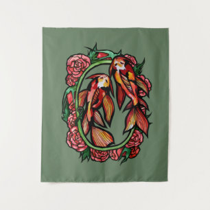 Koi Pond Fish Art Japanisch Koi Teiche Wandteppich