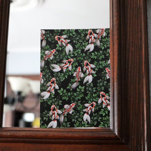 Koi Pond Fish Artwork Postkarte
