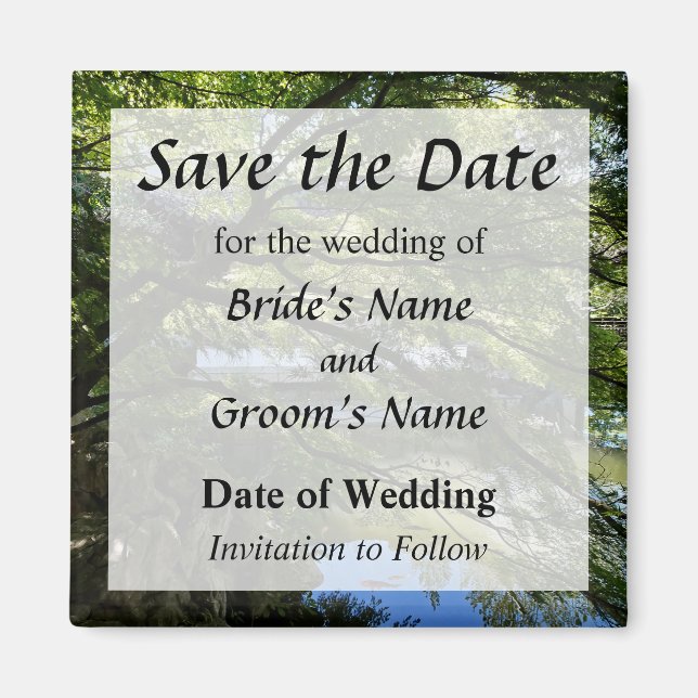 Koi Pond im chinesischen Garten Save the Date Magnet (Vorne)