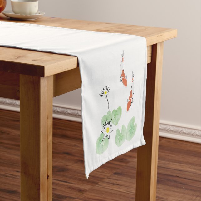 Koi Pond Kurz Table Runner Kurzer Tischläufer (Beispiel)