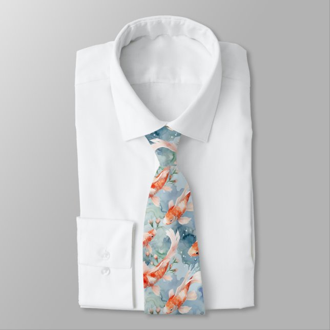 Koi Pond Necktie Krawatte (Gebunden)