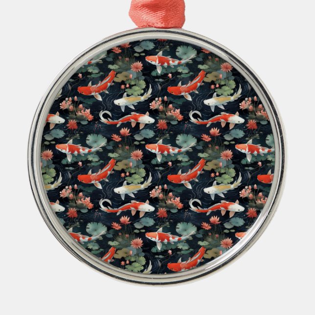 Koi Pond Ornament Aus Metall (Vorne)