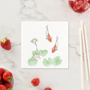 Koi Pond Paper Napkins Serviette