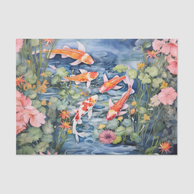Koi Pond Seidenpapier (Vorderseite)