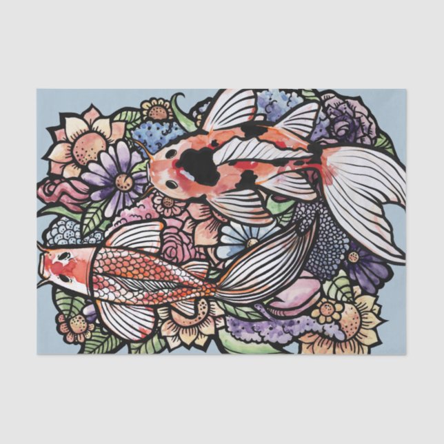 Koi Pond Seidenpapier (Vorderseite)