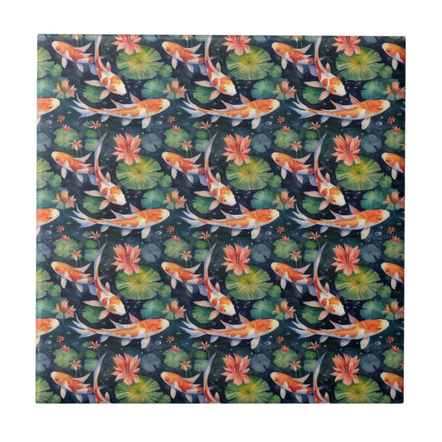 Koi Pond Tile Fliese (Vorderseite)