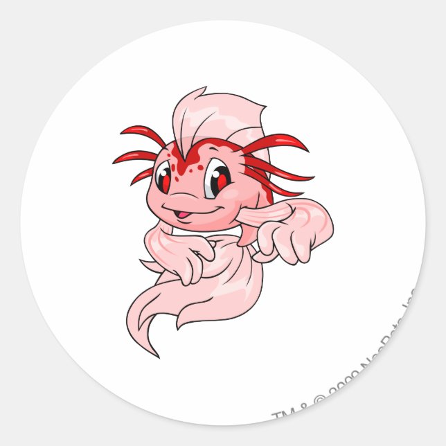Koi Red Runder Aufkleber (Vorderseite)