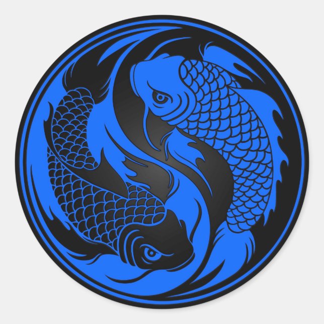 Koi Runder Aufkleber (Vorderseite)