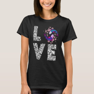 Koi Sakura Tree Liebe Yin Yang Leopard Nishikigoi T-Shirt