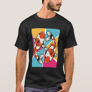 Koi Schwimmen Harmonie Teich Kultur Japanischer Ga T-Shirt