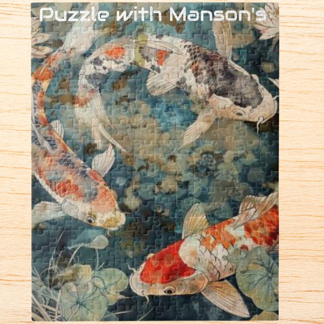 Koi Serenity Tranquil Koi Fischteich personalisier Puzzle (Von Creator hochgeladen)