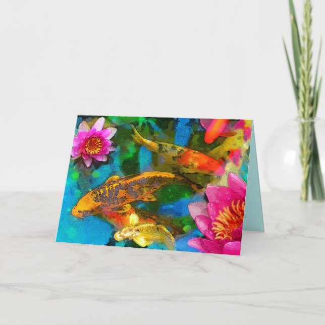 Koi-Spiel, Koi-Grußkarten Karte (Vorderseite)