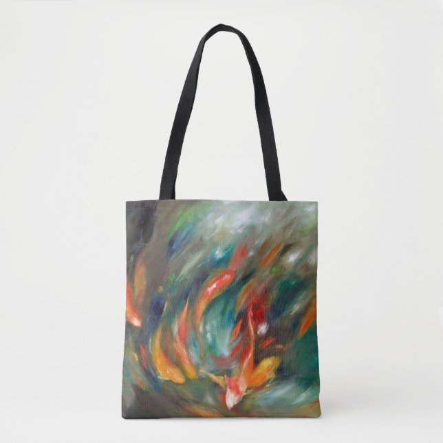 Koi Storm - Custom All-Over-Print Tote Bag (Vorderseite)