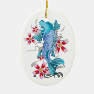 Koi Tätowierung Keramik Ornament