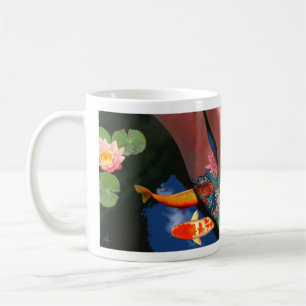 Koi Tätowierungs-Lilien-Teich-Tasse links Tasse