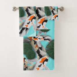 Koi-Teich Badhandtuch Set