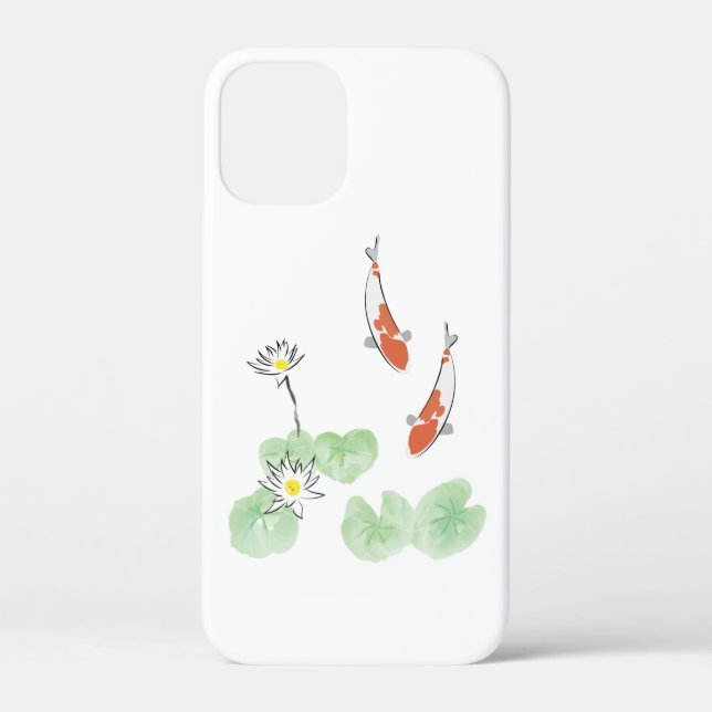Koi-Teich iPhone 12 Mini Hülle (Rückseite)