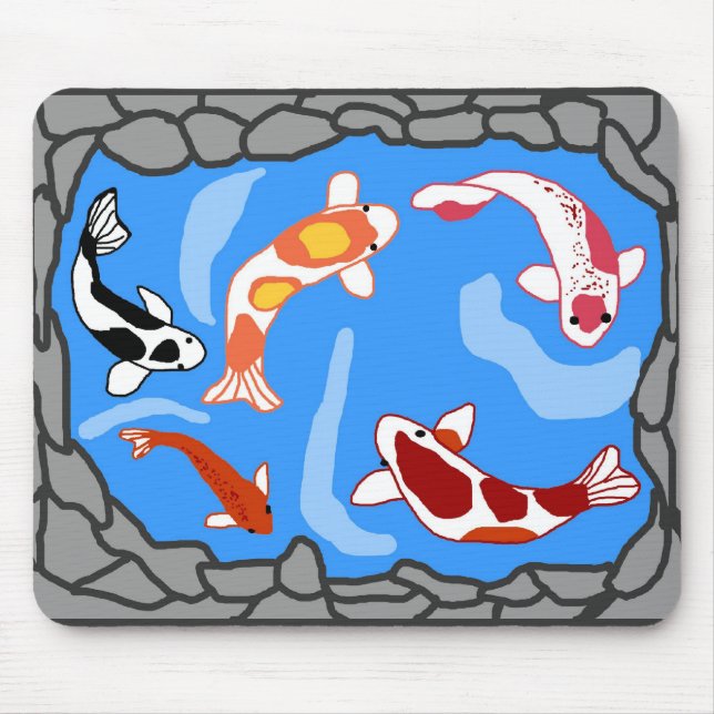 Koi Teich-Mausunterlage Mousepad (Vorne)