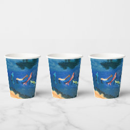 Koi-Teich Pappbecher