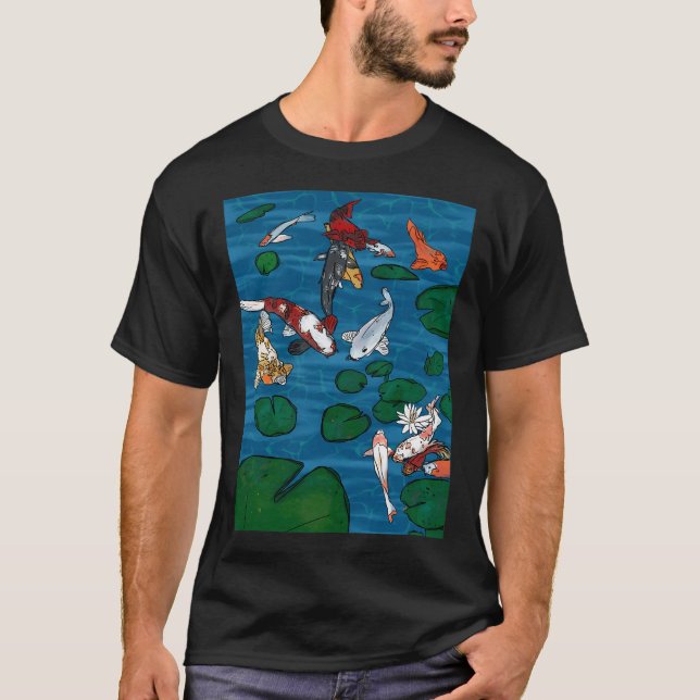 Koi-Teich T-Shirt (Vorderseite)