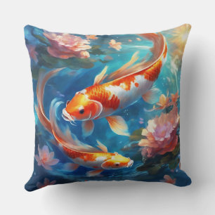 Koi Throw Pillow Kissen