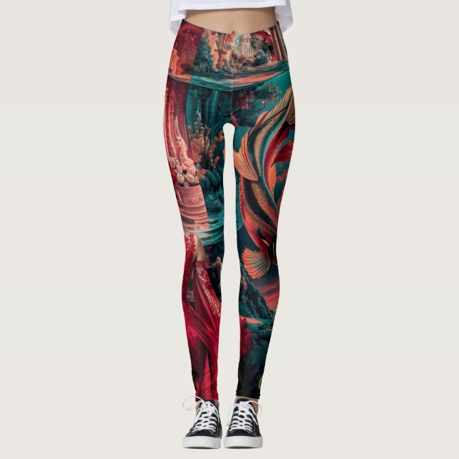 Koi und Frau Leggings (Vorderseite)