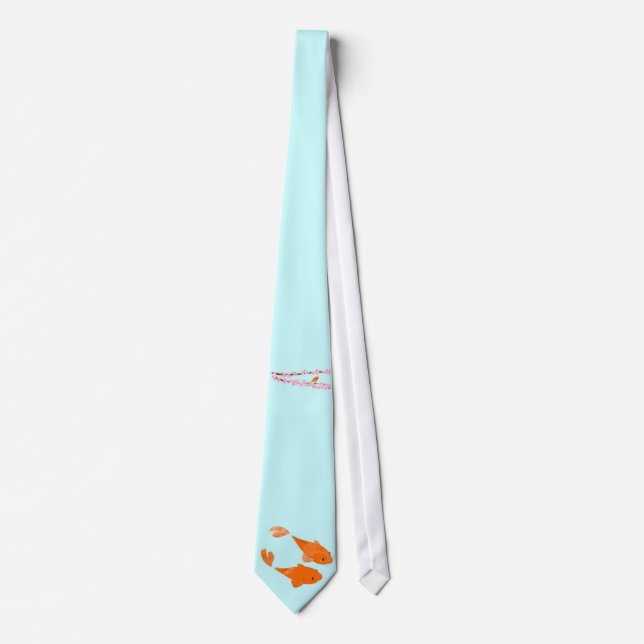 Koi und Kirschblüte Krawatte (Vorderseite)