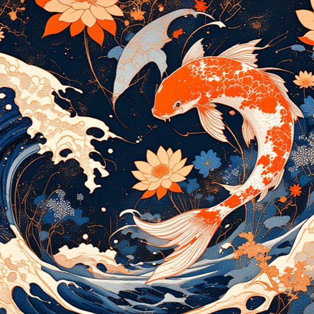Koi und Waves Poster (Von Creator hochgeladen)