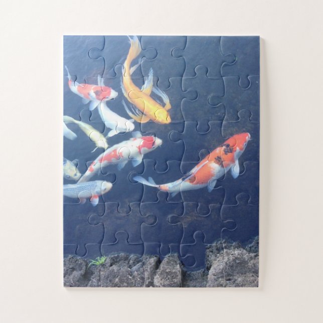 Koi unter Glas Puzzle (Vertikal)