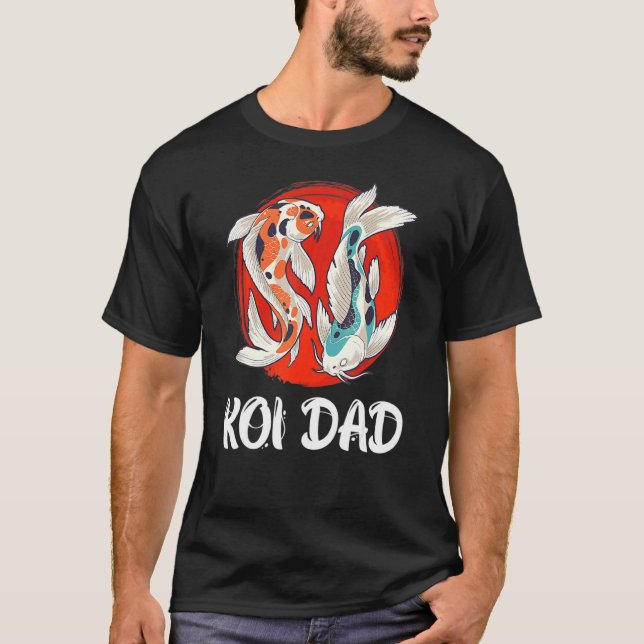 Koi-Vater Koi-Teich Fischteich T-Shirt (Vorderseite)