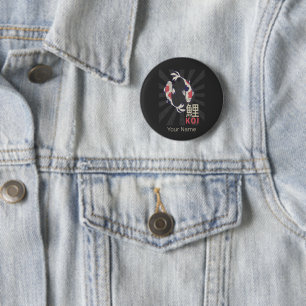Koi Vintag Nishikigoi Japanischer Karpfen für Aqua Button