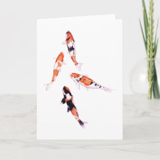Koi-weiße Schwimmkarte Karte