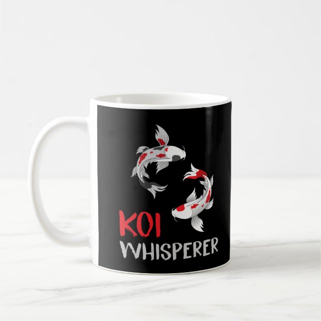 Koi Whisperer Spaß Koi Bauer Kaffeetasse (Links)