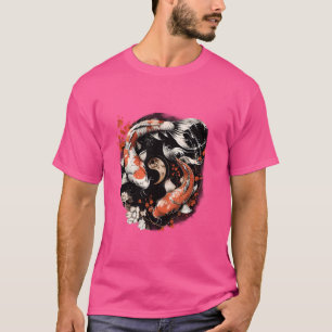 Koi Yin Yang Sakura Cherry Blossom Saison Nishikig T-Shirt