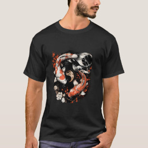 Koi Yin Yang Sakura Kirschblüten-Saison Nishikig T-Shirt