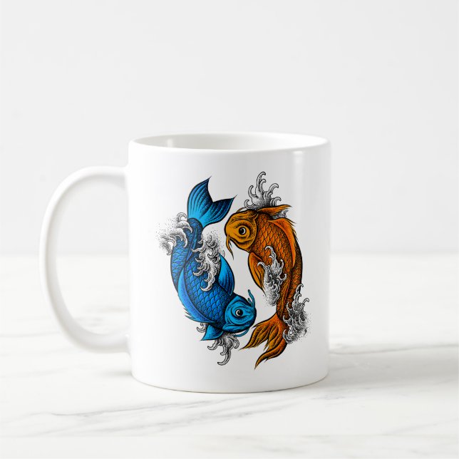 Koi Ying Yang Kaffeetasse (Links)