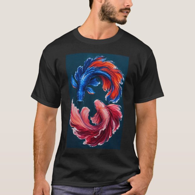 Koi Ying Yang T-Shirt (Vorderseite)