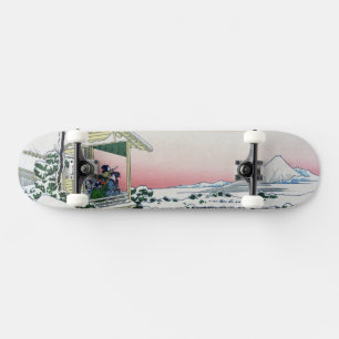 Koishikawa Tea House Sicht auf den Fuji von Hokusa Skateboard