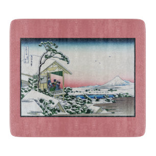 Koishikawa Teehaus Blick auf Mt. Fuji von Hokusai  Schneidebrett