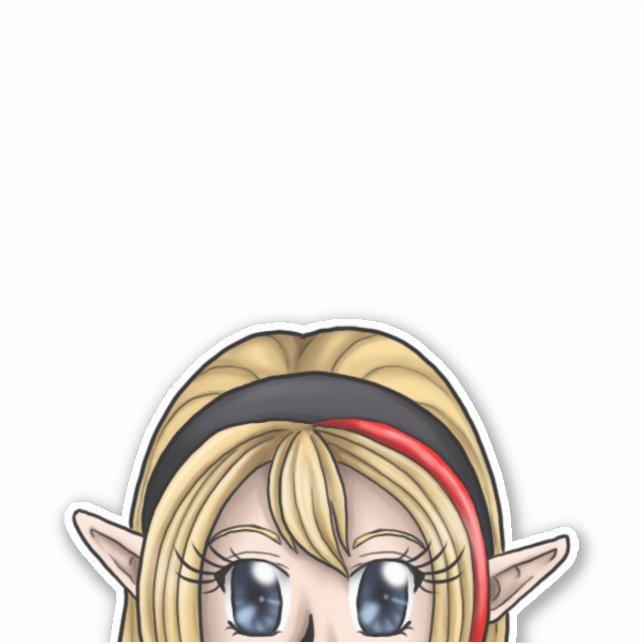 Kojika Peeking Decal Aufkleber (Vorderseite)