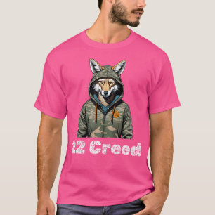Kojote in Kapuze 22 Creed Jagd T-Shirt