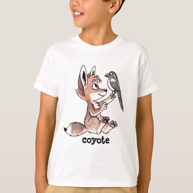 Kojote-und Elster-KinderT - Shirt (Vorderseite)