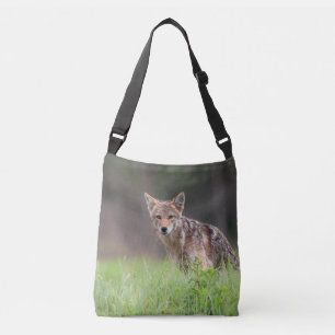 Kojoten-Wildnis mit sanftem Wald Tragetaschen Mit Langen Trägern
