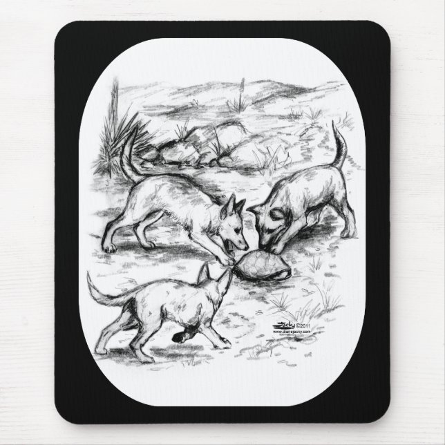 Kojotenwelpen Mousepad (Vorne)