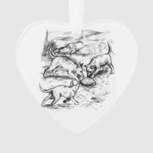 Kojotenwelpen Ornament